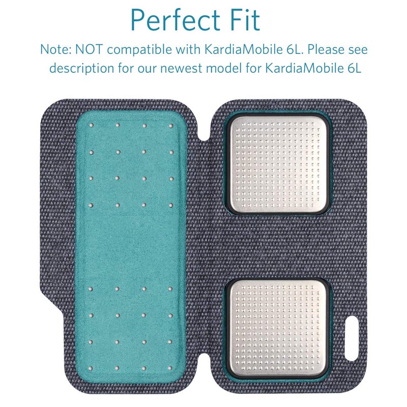 CoBak Carrying case for Kardia Mobile EKG Monitor - Travel Kardia Case Fits in Pocket, Features Magnetic Closure to Keep Kardia Device Safe On The Go, NOT Fit KardiaMobile 6L,Dark Blue - Image 2